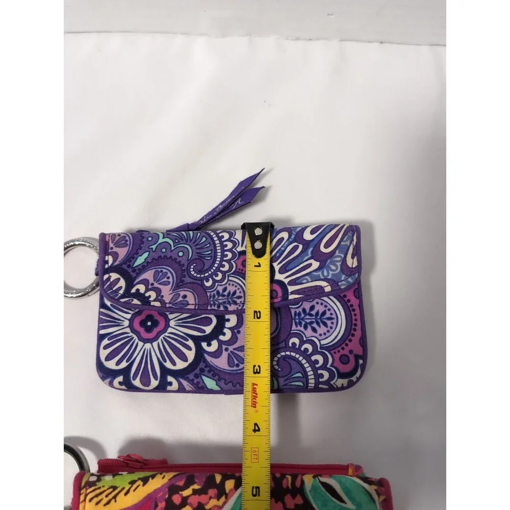 VERA BRADLEY Lot of 2 KEYCHAIN ID CARD HOLDER PURPLE RED - Picture 11 of 16